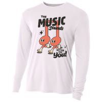 Cute Musical Note Symbols Cooling Performance Long Sleeve Crew