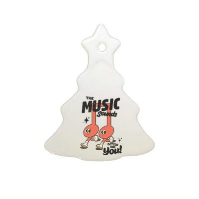 Cute Musical Note Symbols Ceramic Tree Ornament