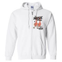 Cute Musical Note Symbols Full Zip Hoodie