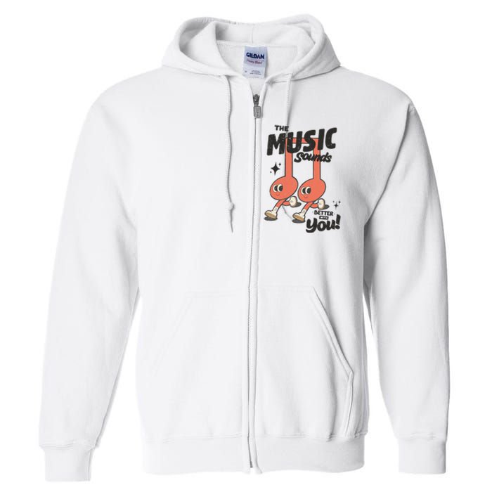 Cute Musical Note Symbols Full Zip Hoodie