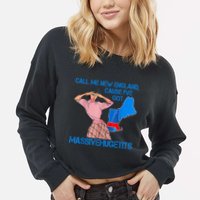 Call Me New England Cause I Got Massivehugetits Cropped Pullover Crew