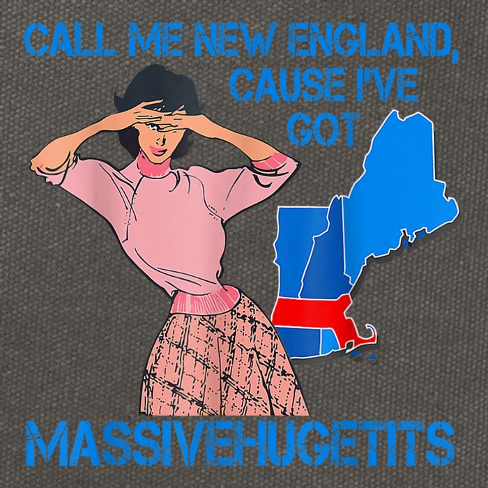 Call Me New England Cause I Got Massivehugetits Cotton Canvas Backpack