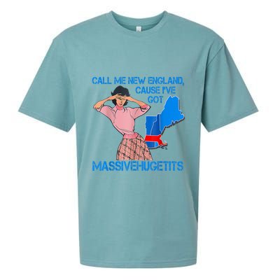 Call Me New England Cause I Got Massivehugetits Sueded Cloud Jersey T-Shirt