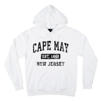 Cape May New Jersey Nj Vintage Established Sports Design Hoodie