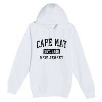 Cape May New Jersey Nj Vintage Established Sports Design Premium Pullover Hoodie