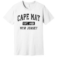 Cape May New Jersey Nj Vintage Established Sports Design Premium T-Shirt