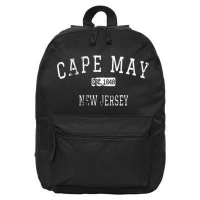 Cape May New Jersey Nj Vintage 16 in Basic Backpack