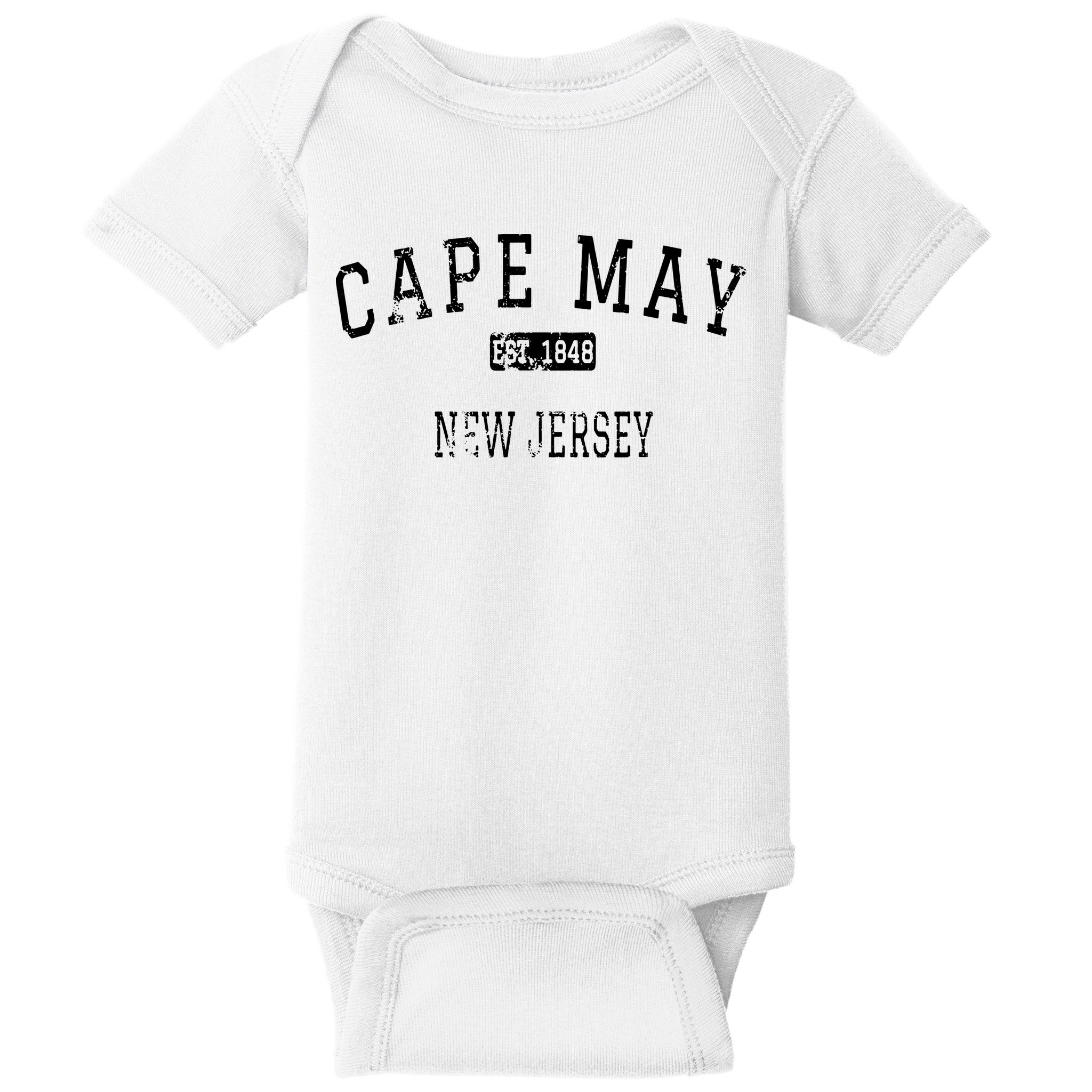 Cape May New Jersey Nj Vintage Baby Bodysuit