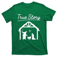 Christmas Manger Nativity Scene True Story Wise T-Shirt