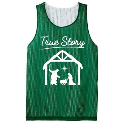 Christmas Manger Nativity Scene True Story Wise Mesh Reversible Basketball Jersey Tank