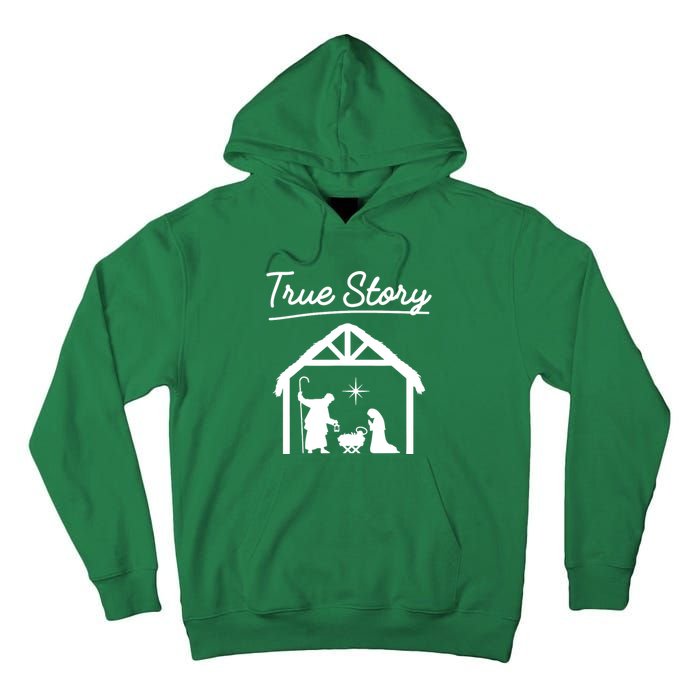 Christmas Manger Nativity Scene True Story Wise Tall Hoodie