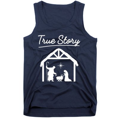 Christmas Manger Nativity Scene True Story Wise Tank Top