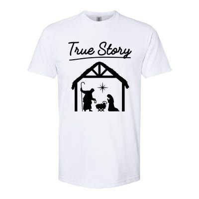 Christmas Manger Nativity Scene True Story Wise Softstyle® CVC T-Shirt