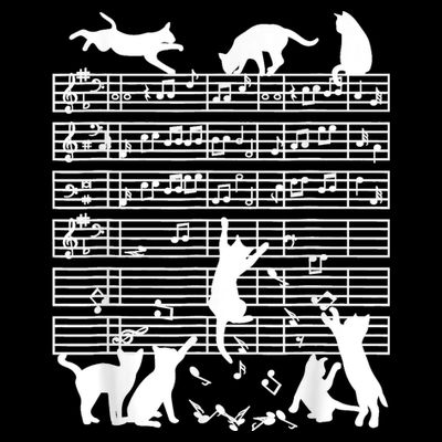 Cats Musical Notes Music Musician Composer Cat Lover T-Shirt
