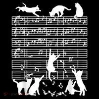 Cats Musical Notes Music Musician Composer Cat Lover Tall T-Shirt