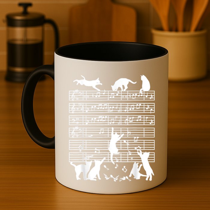 Cats Musical Notes Music Musician Composer Cat Lover Mug