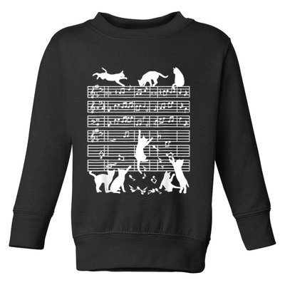 Cats Musical Notes Music Musician Composer Cat Lover Toddler Sweatshirt