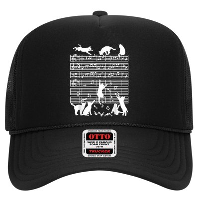 Cats Musical Notes Music Musician Composer Cat Lover Trucker Hat