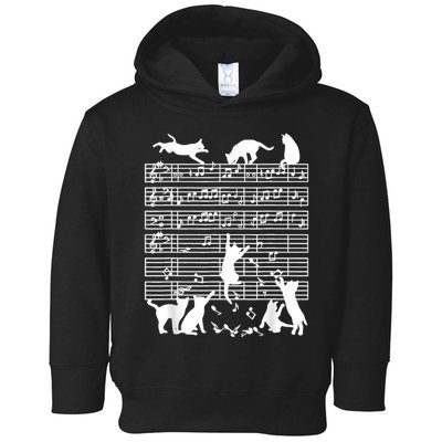 Cats Musical Notes Music Musician Composer Cat Lover Toddler Hoodie