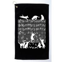 Cats Musical Notes Music Musician Composer Cat Lover Golf Towel