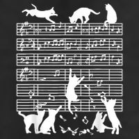 Cats Musical Notes Music Musician Composer Cat Lover Golf Towel