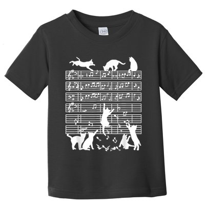 Cats Musical Notes Music Musician Composer Cat Lover Toddler T-Shirt