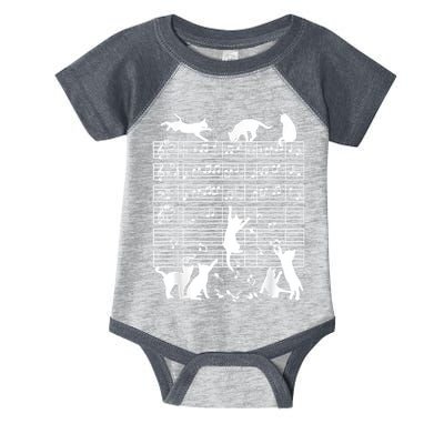 Cats Musical Notes Music Musician Composer Cat Lover Infant Baby Jersey Bodysuit