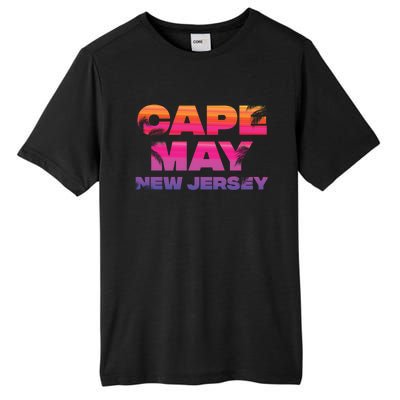 Cape May Nj Rainbow Souvenir Colorful Sunset Family Trip Gift Tall Fusion ChromaSoft Performance T-Shirt