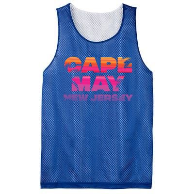 Cape May Nj Rainbow Souvenir Colorful Sunset Family Trip Gift Mesh Reversible Basketball Jersey Tank