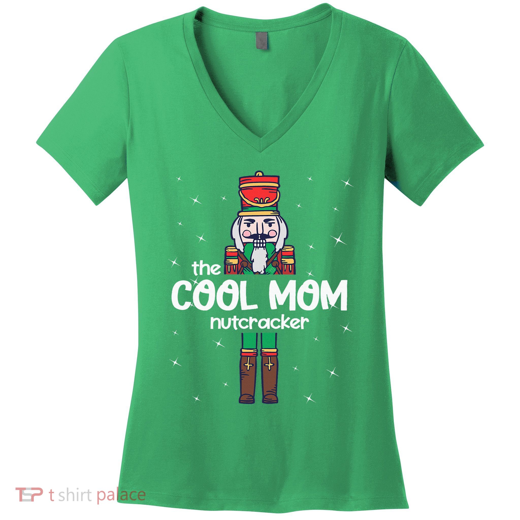 Cool Mom Nutcracker Family Matching Women's V-Neck T-Shirt