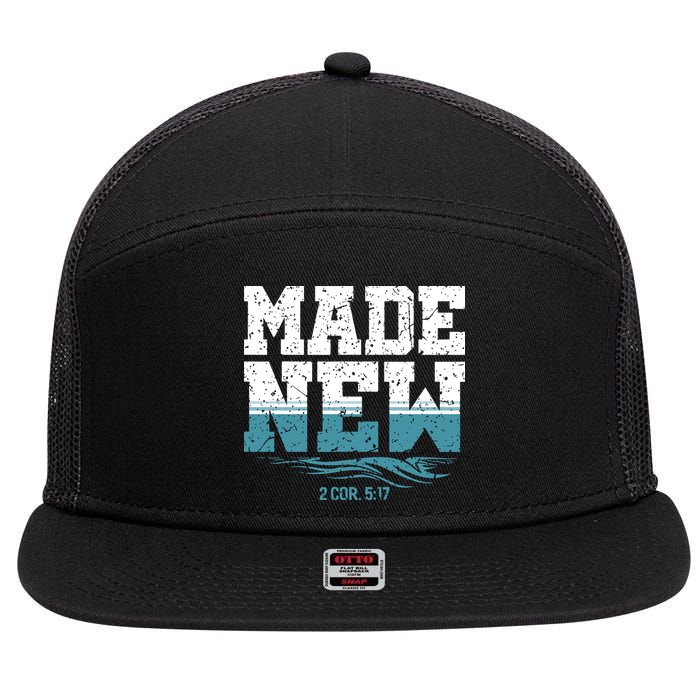 Christian Made New Baptism 7 Panel Mesh Trucker Snapback Hat