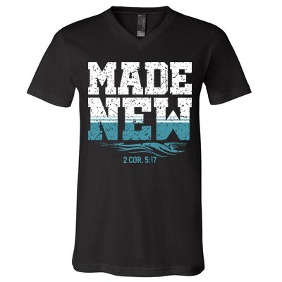 Christian Made New Baptism V-Neck T-Shirt