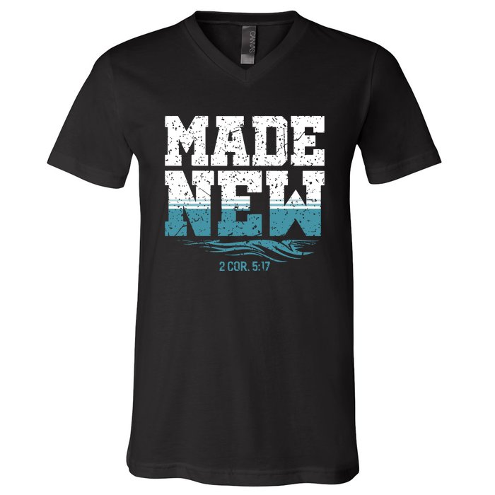 Christian Made New Baptism V-Neck T-Shirt