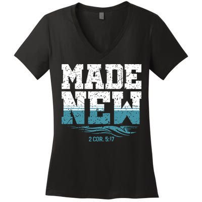 Christian Made New Baptism Women's V-Neck T-Shirt