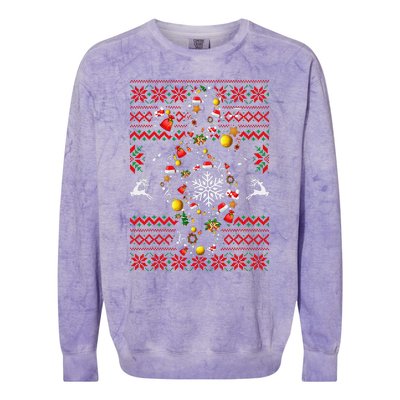 Christmas Musical Note Music Lover Teacher Sing Carols Xmas Colorblast Crewneck Sweatshirt