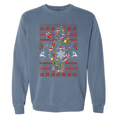 Christmas Musical Note Music Lover Teacher Sing Carols Xmas Garment-Dyed Sweatshirt