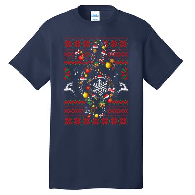 Christmas Musical Note Music Lover Teacher Sing Carols Xmas Tall T-Shirt