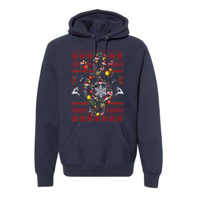 Christmas Musical Note Music Lover Teacher Sing Carols Xmas Premium Hoodie