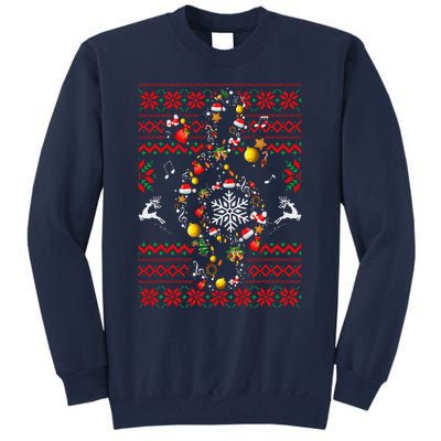 Christmas Musical Note Music Lover Teacher Sing Carols Xmas Tall Sweatshirt