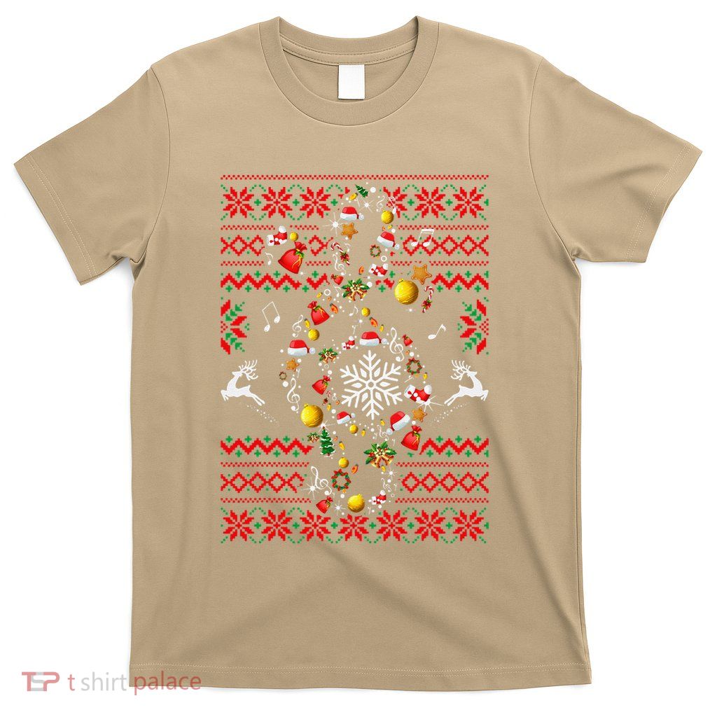 Christmas Musical Note Music Lover Teacher Sing Carols Xmas T-Shirt