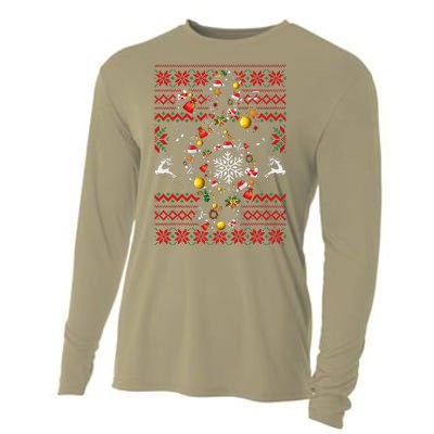 Christmas Musical Note Music Lover Teacher Sing Carols Xmas Cooling Performance Long Sleeve Crew