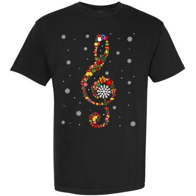 Christmas Music Note Symbol School Music Teacher Lover Xmas Garment-Dyed Heavyweight T-Shirt