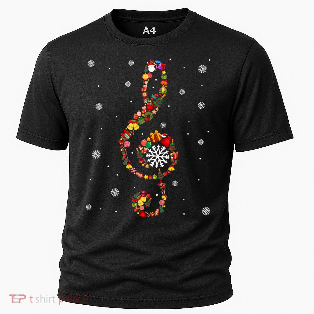 Christmas Music Note Symbol School Music Teacher Lover Xmas Cooling Performance Crew T-Shirt