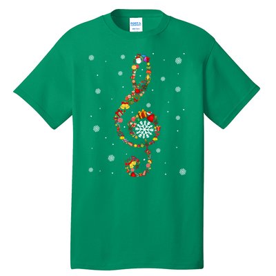 Christmas Music Note Symbol School Music Teacher Lover Xmas Tall T-Shirt