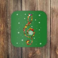 Christmas Music Note Symbol School Music Teacher Lover Xmas Coaster