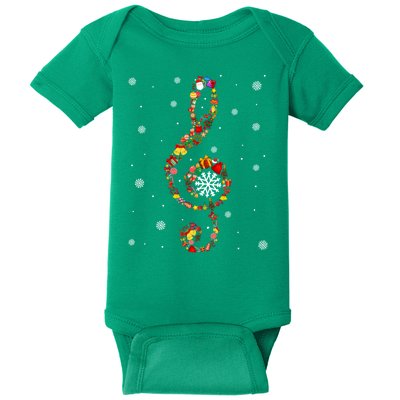 Christmas Music Note Symbol School Music Teacher Lover Xmas Baby Bodysuit