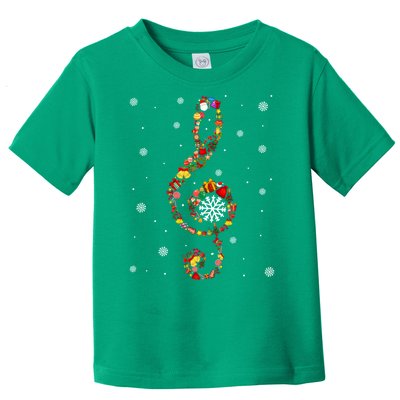 Christmas Music Note Symbol School Music Teacher Lover Xmas Toddler T-Shirt