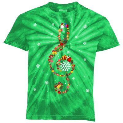 Christmas Music Note Symbol School Music Teacher Lover Xmas Kids Tie-Dye T-Shirt