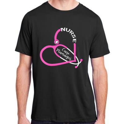 Case Manager Nurse Stethoscope Heart Love RN Nursing Adult ChromaSoft Performance T-Shirt