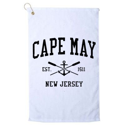 Cape May Nj Vintage Crossed Oars Boat Anchor Sports Golf Towel